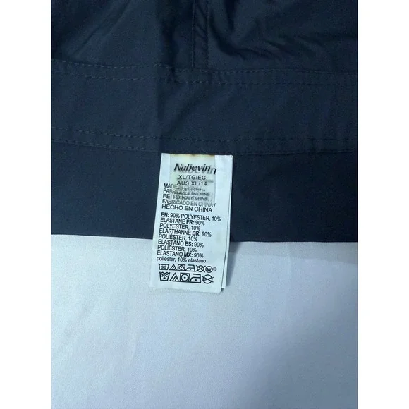 Nabevin Womens Black Board Shorts Swim Trunks Endurance+ Lace Up Size XL New - Picture 3 of 8